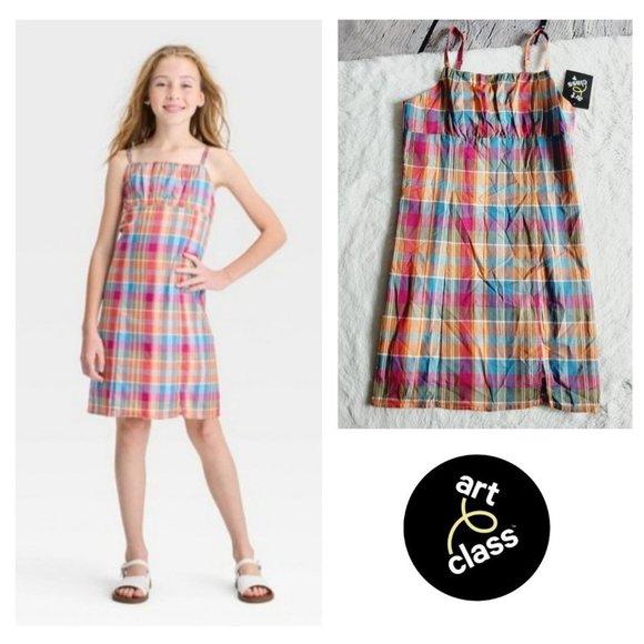 Art Class Other - Art Class, Girls' Shirred Bodice Woven Dress, 3KIDC-AD